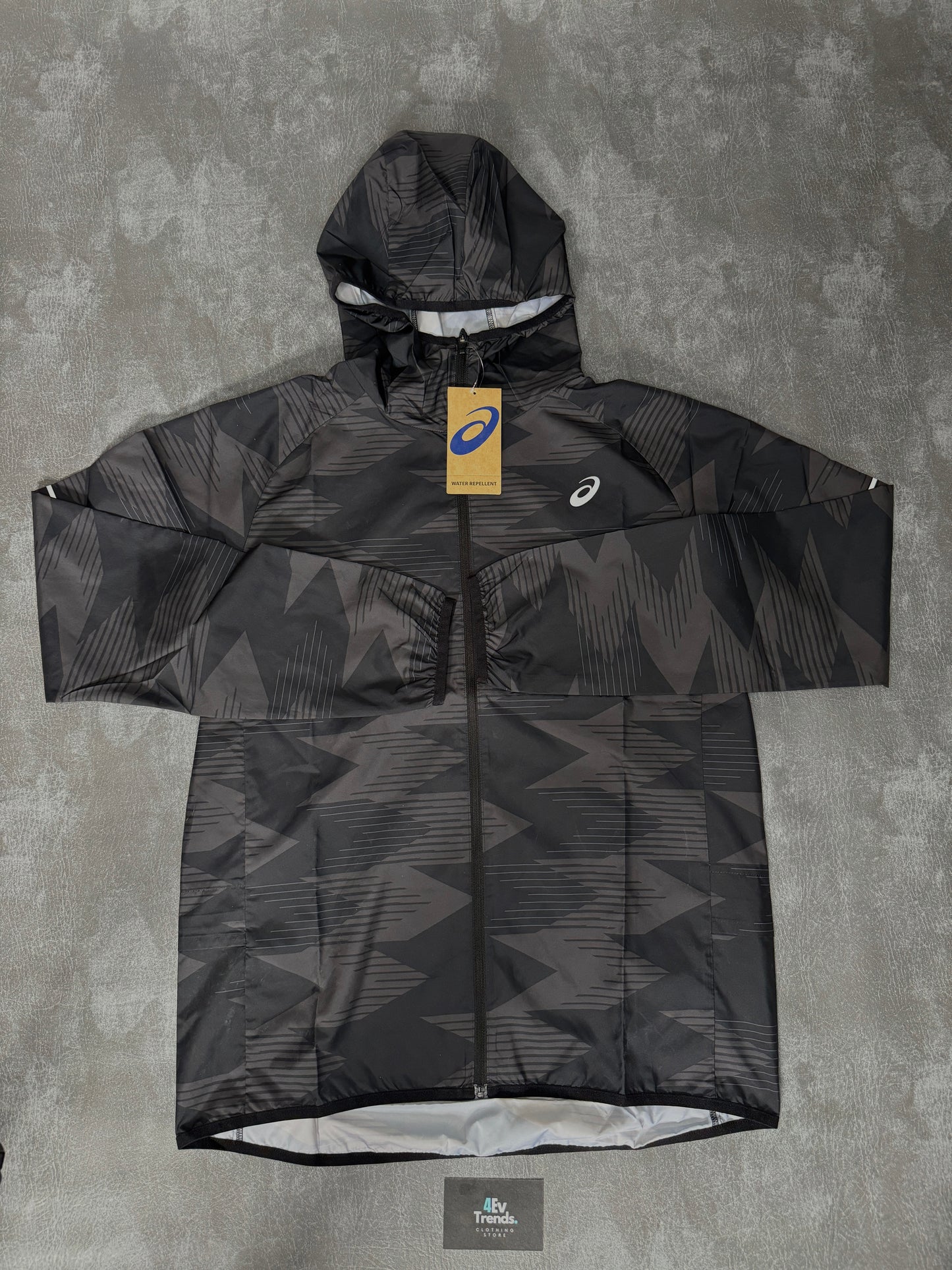 ASICS men’s performance black Graphic jacket
