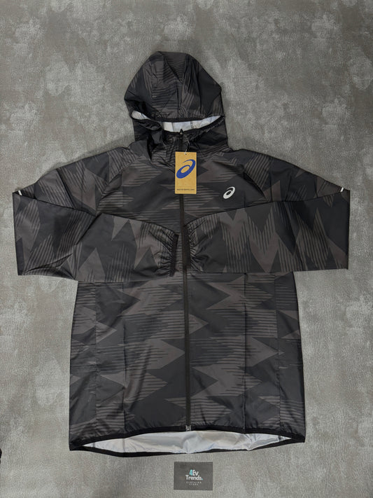 ASICS men’s performance black Graphic jacket