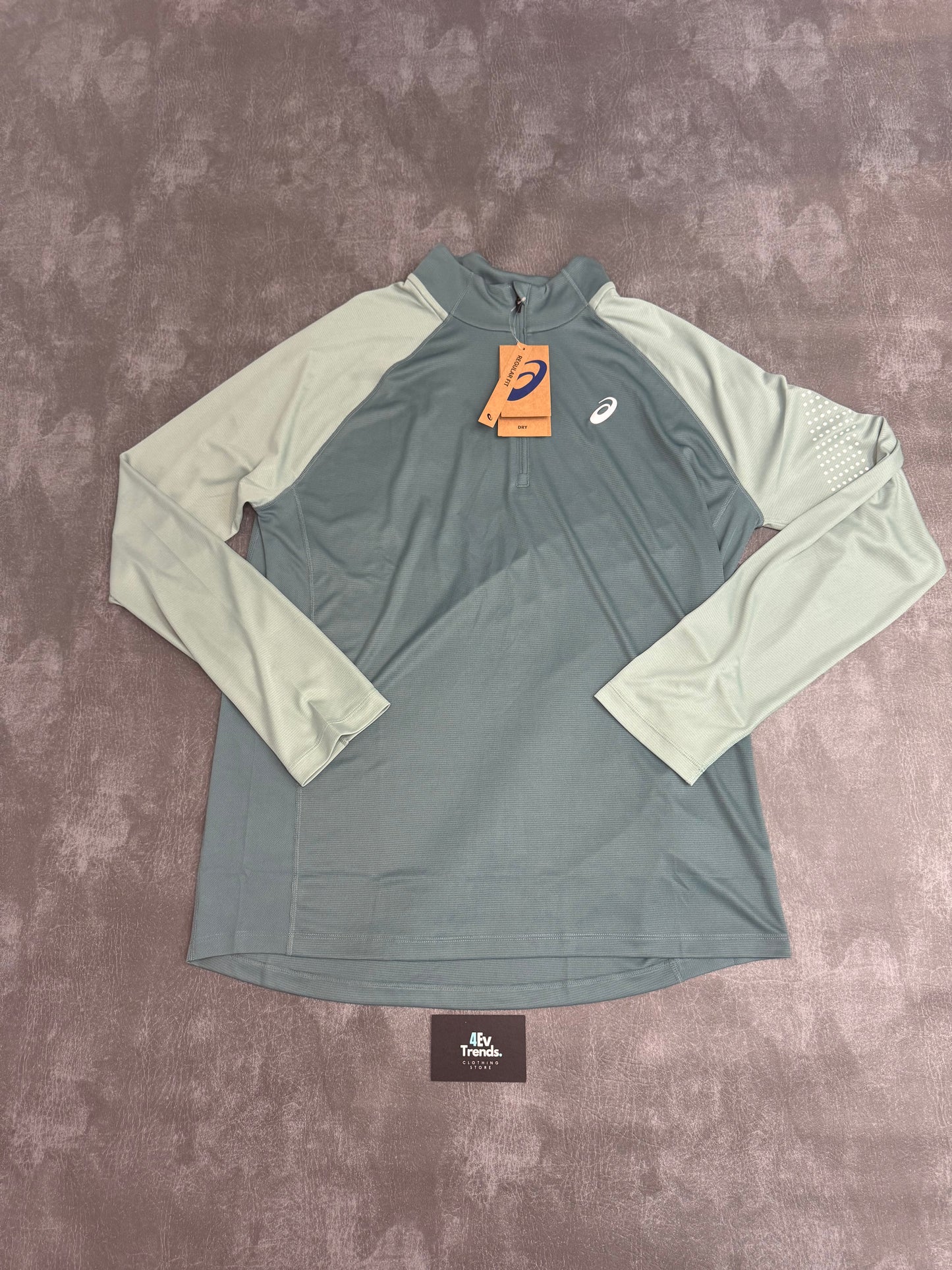 ASICS FROGGY TEAL HALF ZIP